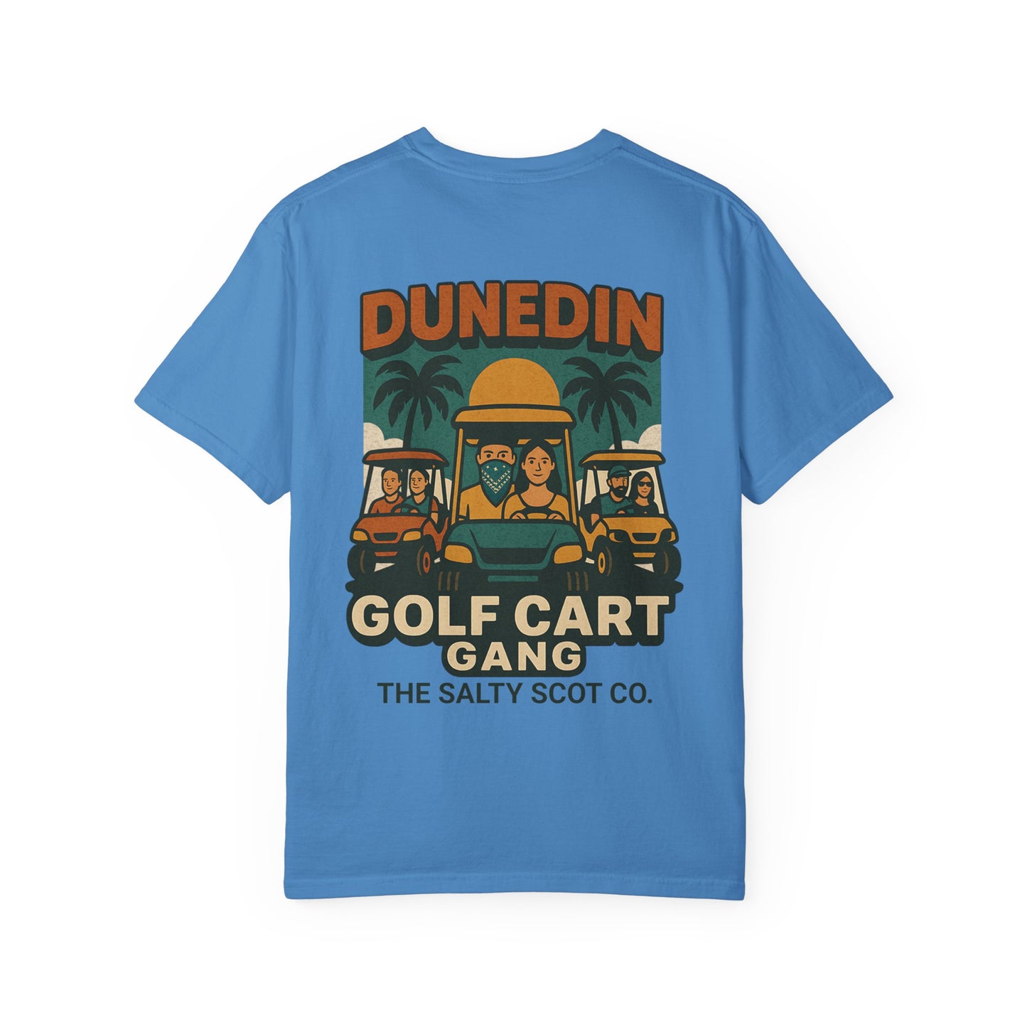 Dunedin Golf Cart Gang Tee – The Salty Scot Collection