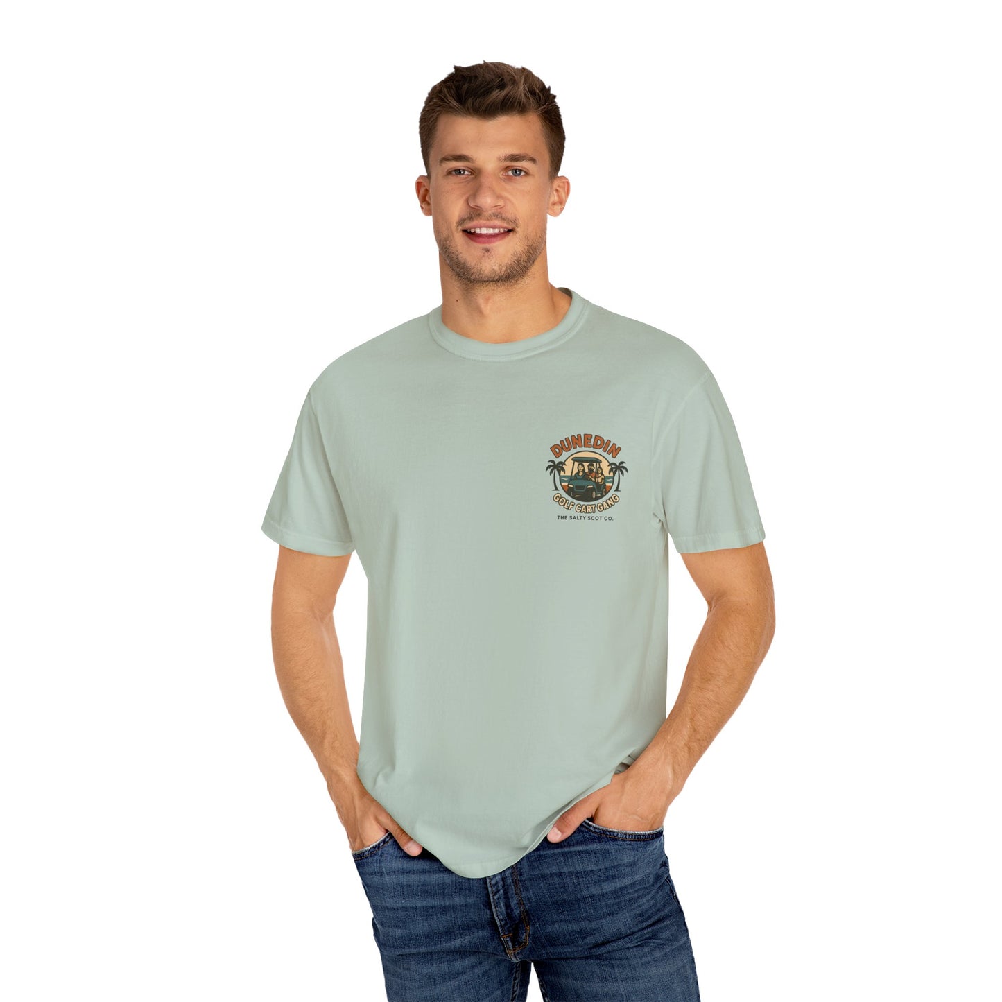 Dunedin Golf Cart Gang Tee – The Salty Scot Collection