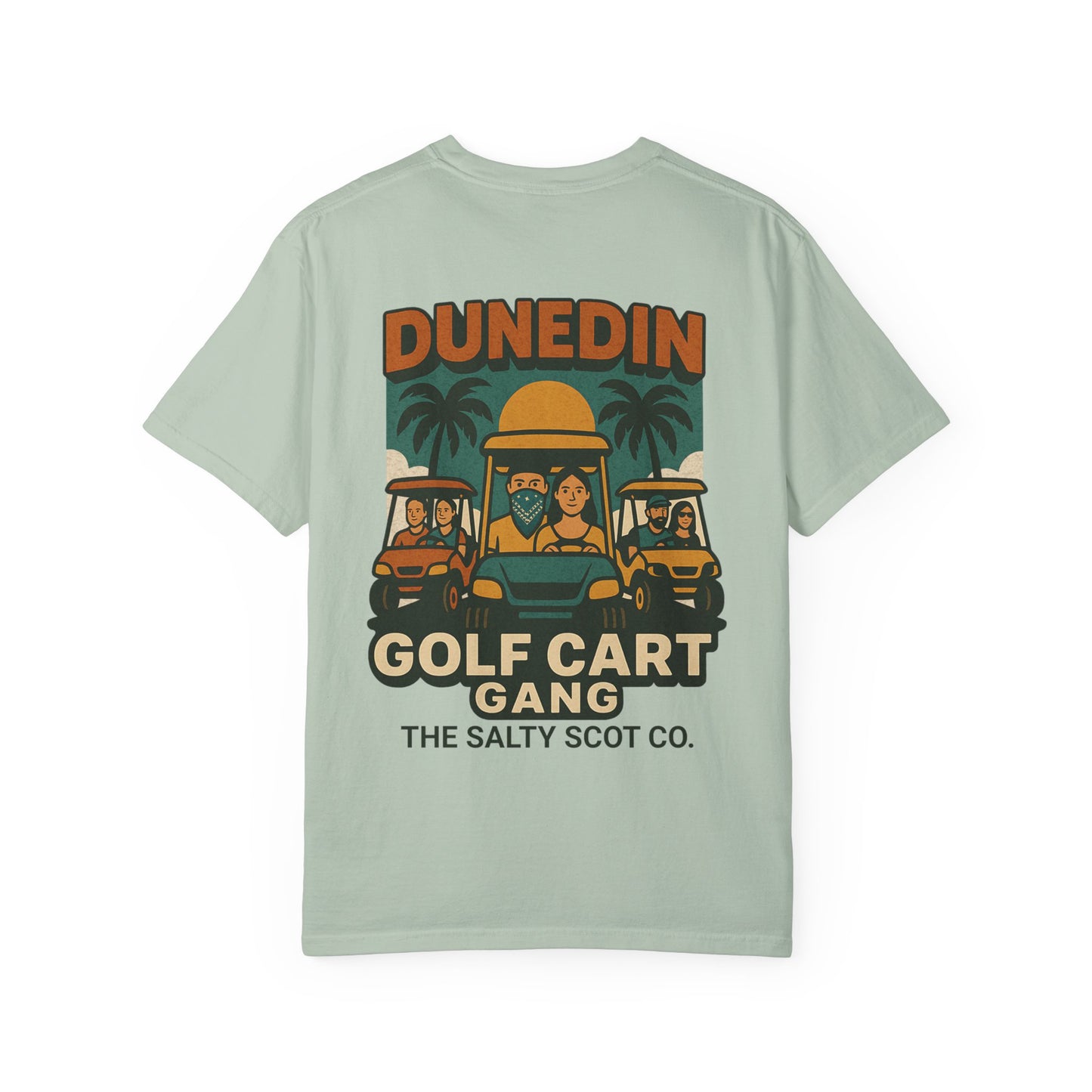 Dunedin Golf Cart Gang Tee – The Salty Scot Collection