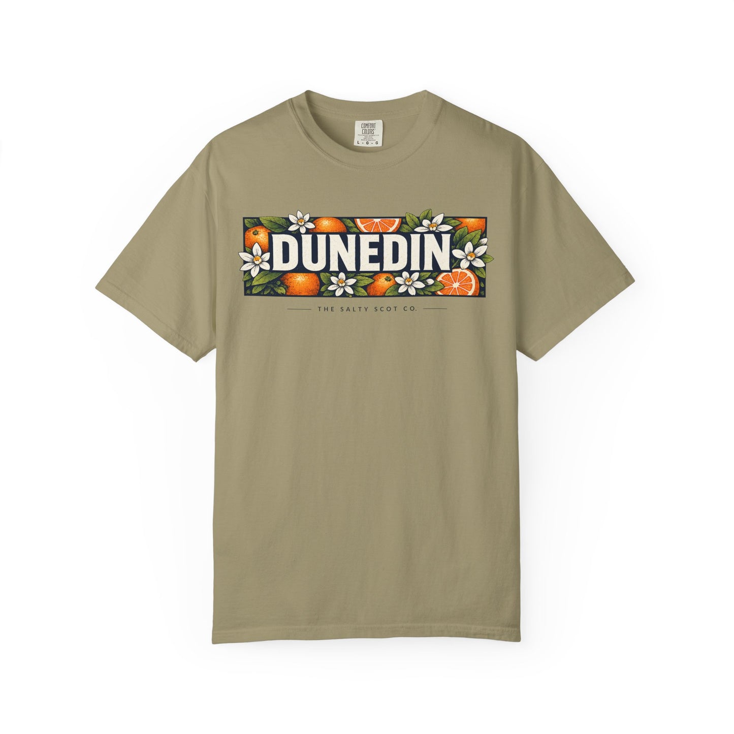 Dunedin Citrus Blossom Tee (Dark) - The Salty Scot Collection