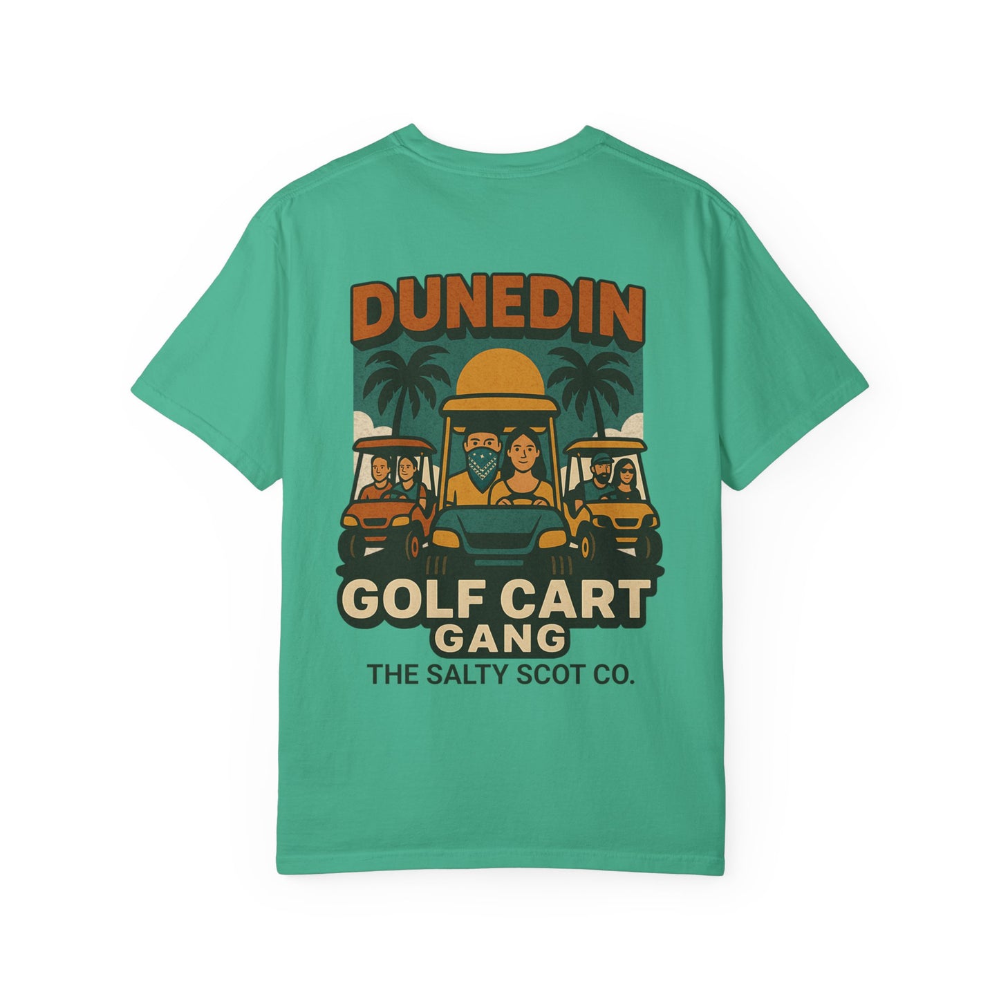 Dunedin Golf Cart Gang Tee – The Salty Scot Collection