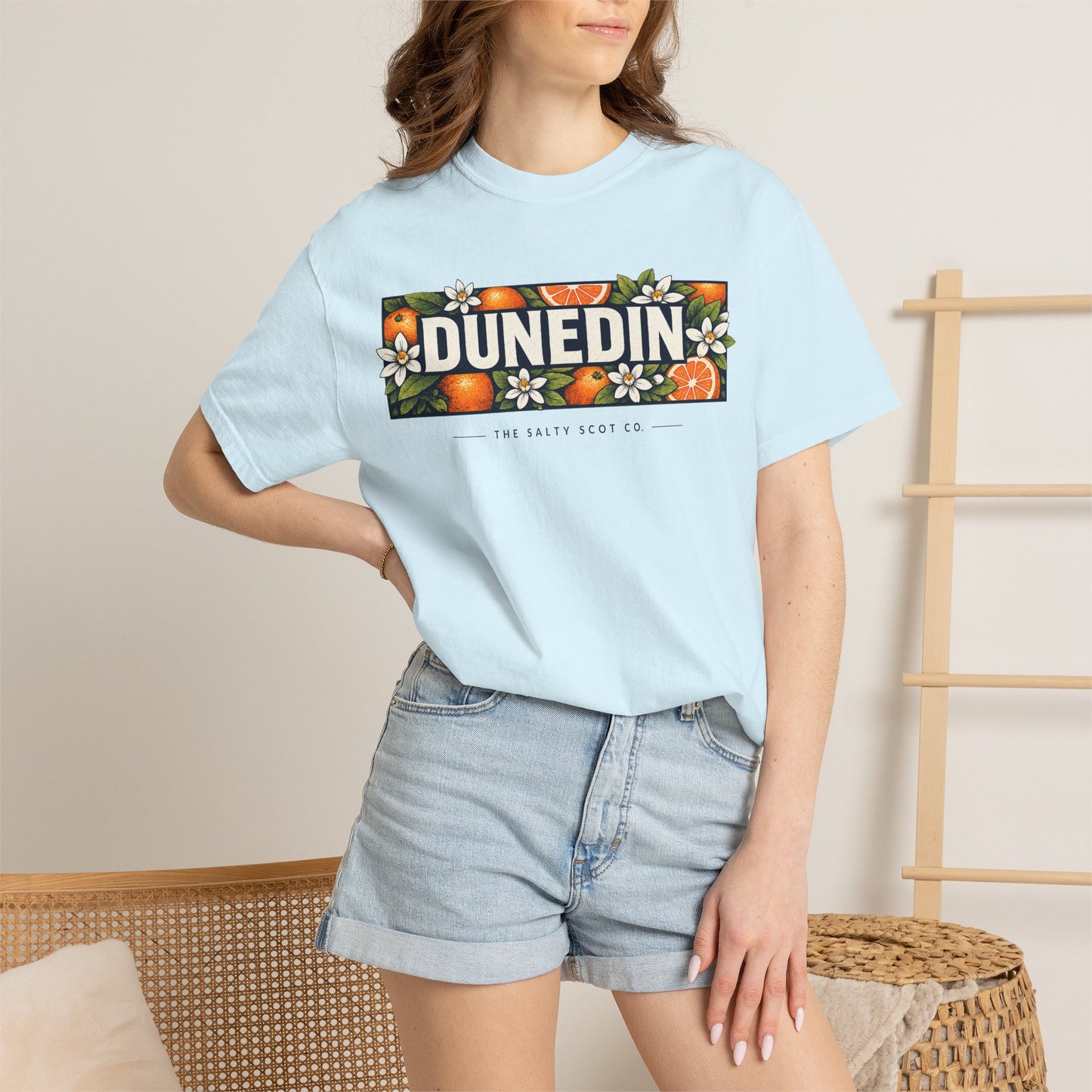 Dunedin Citrus Blossom Tee (Dark) - The Salty Scot Collection