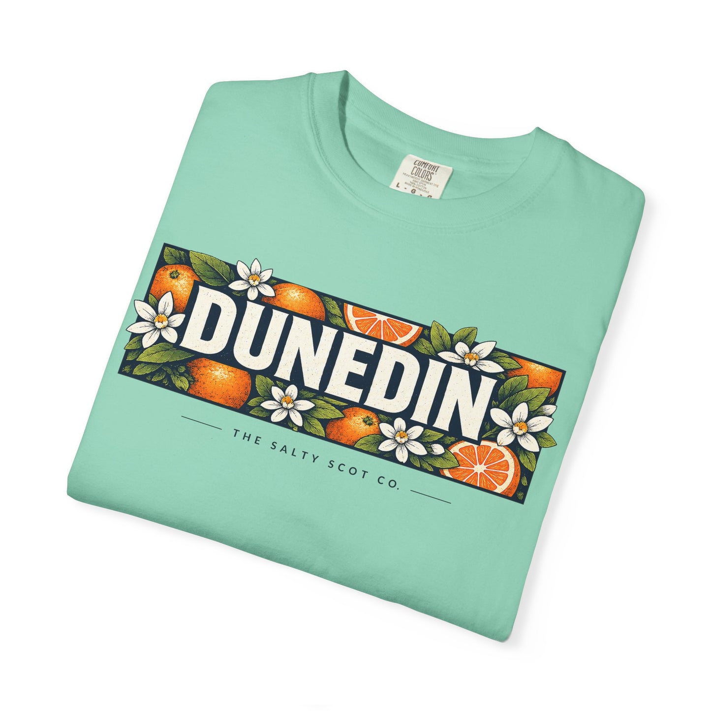 Dunedin Citrus Blossom Tee (Dark) - The Salty Scot Collection