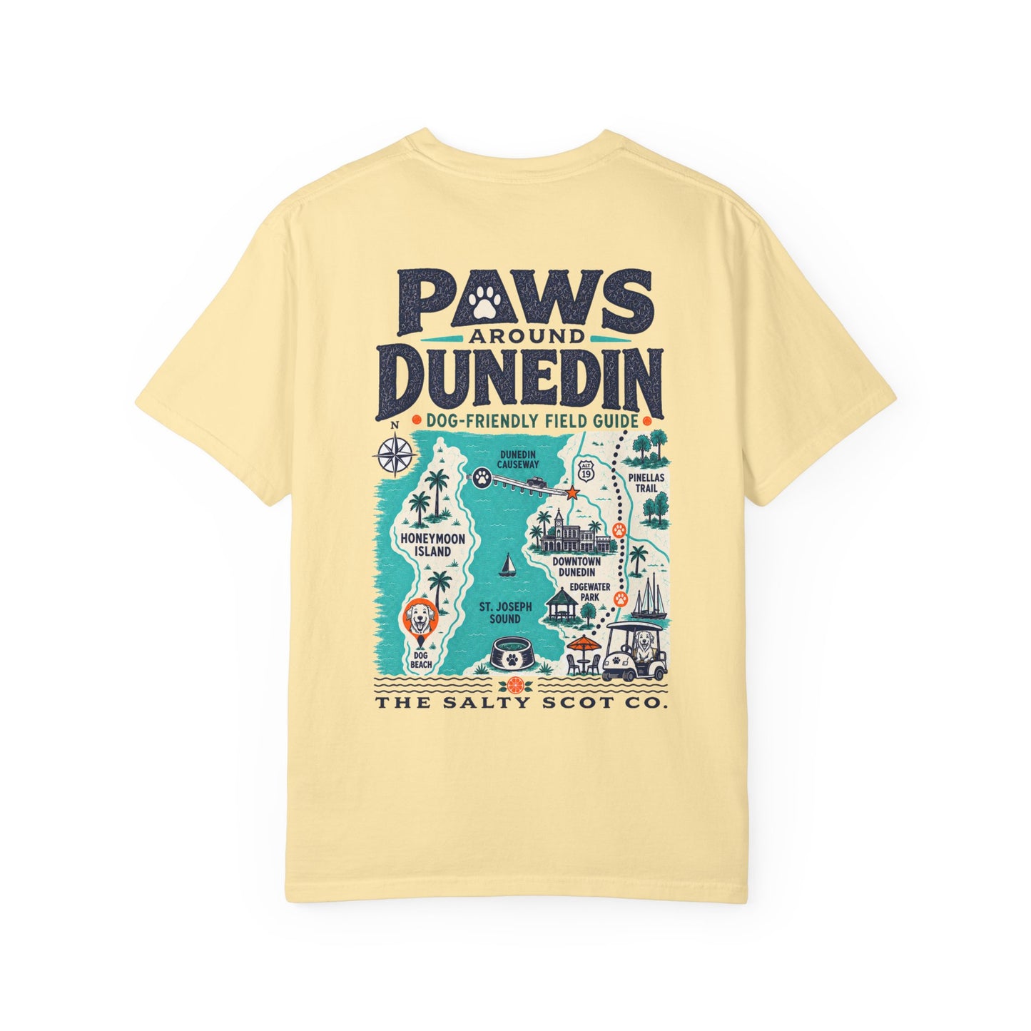 Paws Around Dunedin Dog-Friendly Tee - The Salty Scot Collection