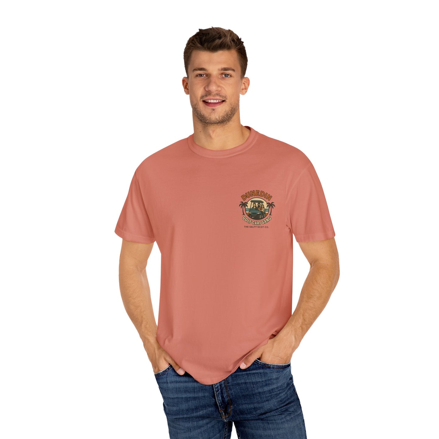 Dunedin Golf Cart Gang Tee – The Salty Scot Collection