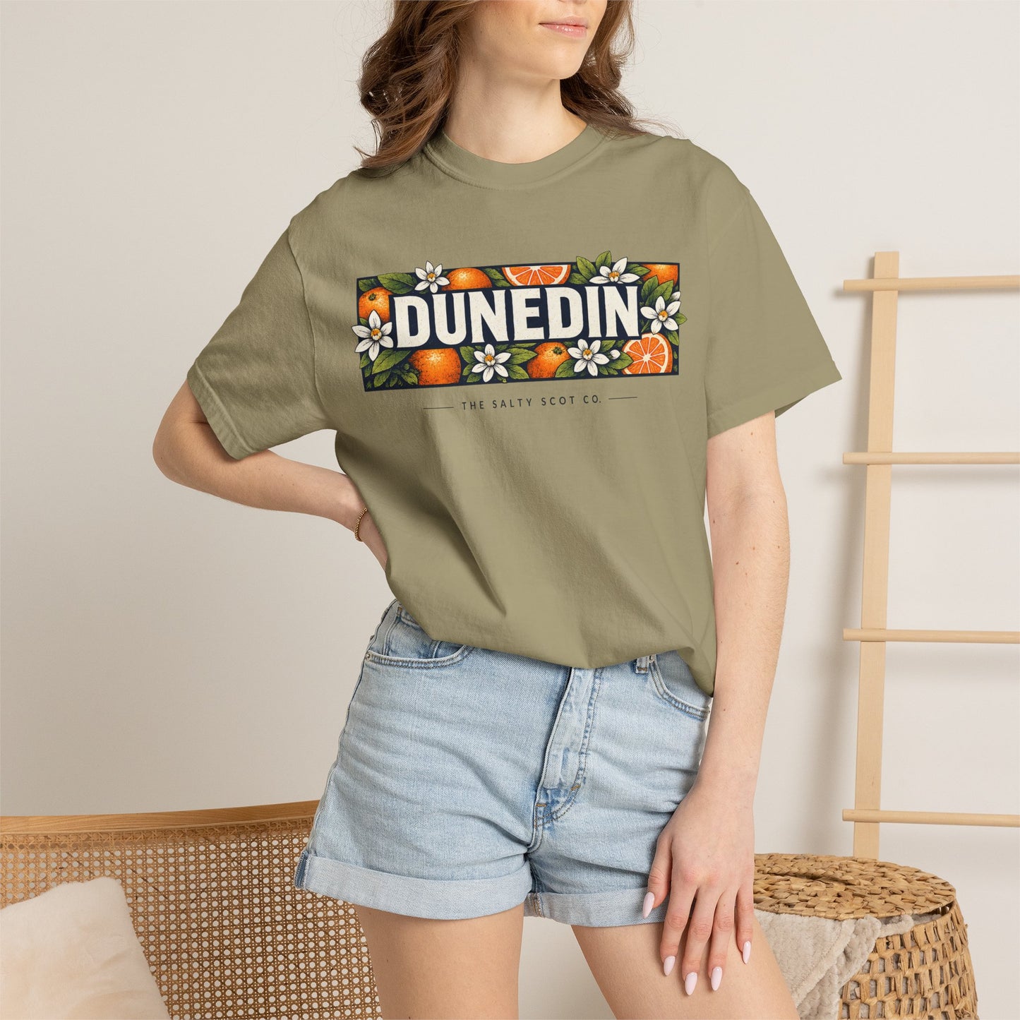 Dunedin Citrus Blossom Tee (Dark) - The Salty Scot Collection