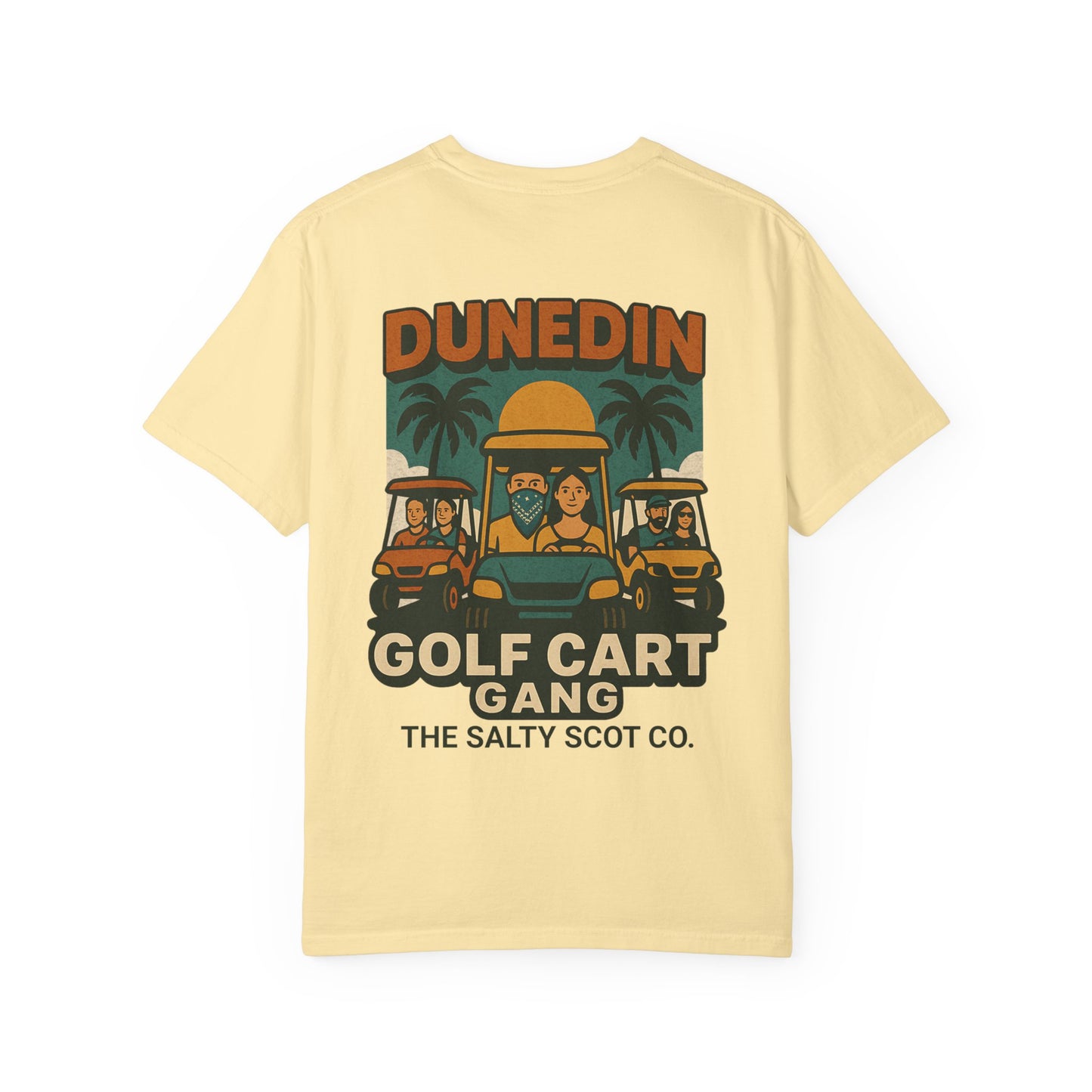 Dunedin Golf Cart Gang Tee – The Salty Scot Collection