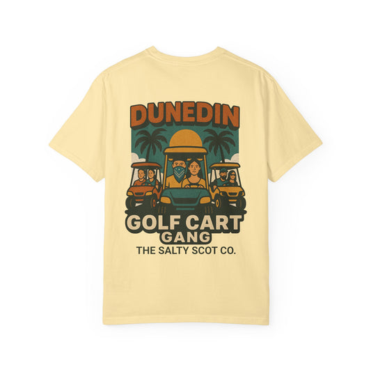 Dunedin Golf Cart Gang Tee – The Salty Scot Collection