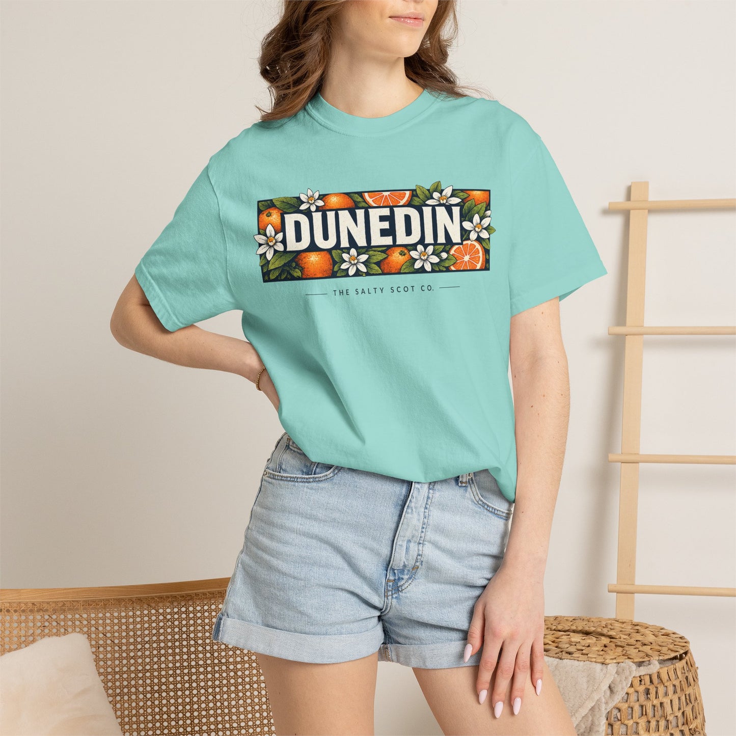 Dunedin Citrus Blossom Tee (Dark) - The Salty Scot Collection