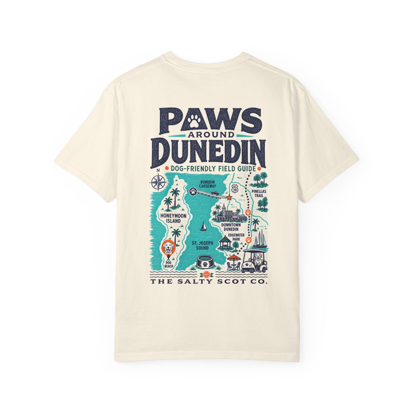 Paws Around Dunedin Dog-Friendly Tee - The Salty Scot Collection