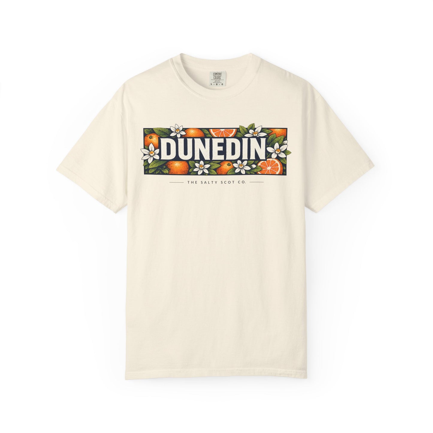 Dunedin Citrus Blossom Tee (Dark) - The Salty Scot Collection