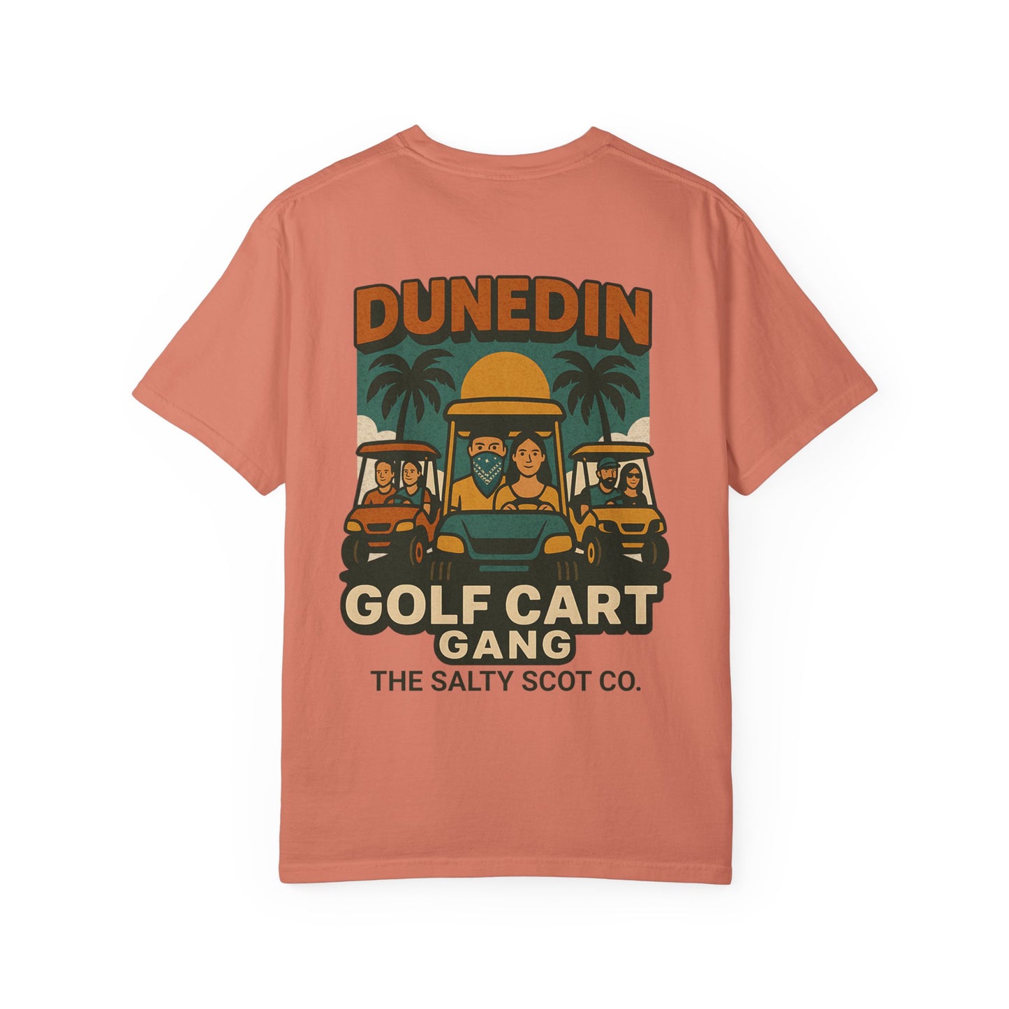 Dunedin Golf Cart Gang Tee – The Salty Scot Collection