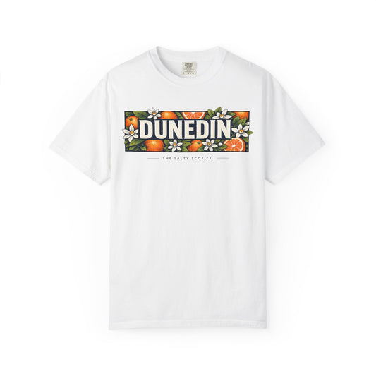 Dunedin Citrus Blossom Tee (Dark) - The Salty Scot Collection