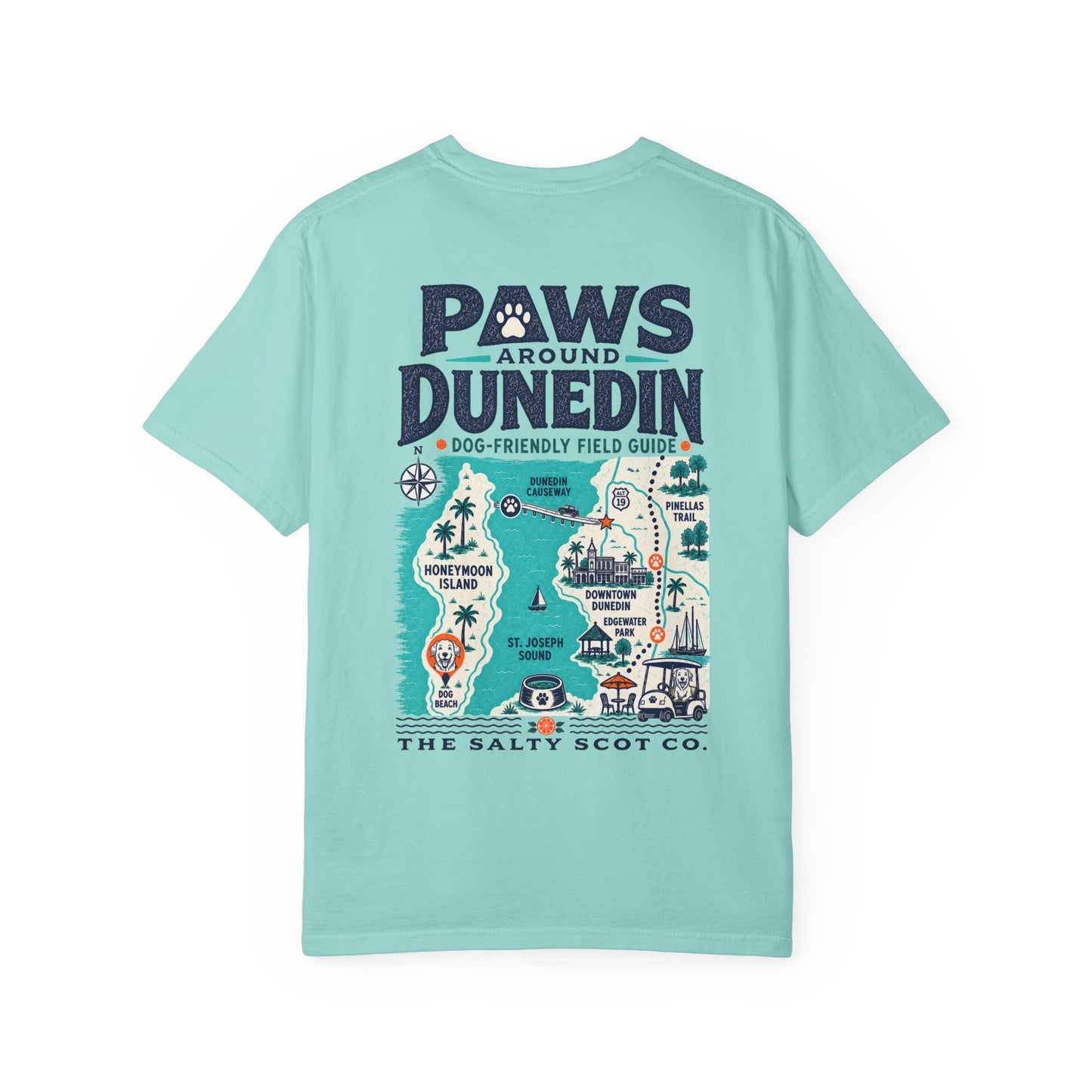 Paws Around Dunedin Dog-Friendly Tee - The Salty Scot Collection