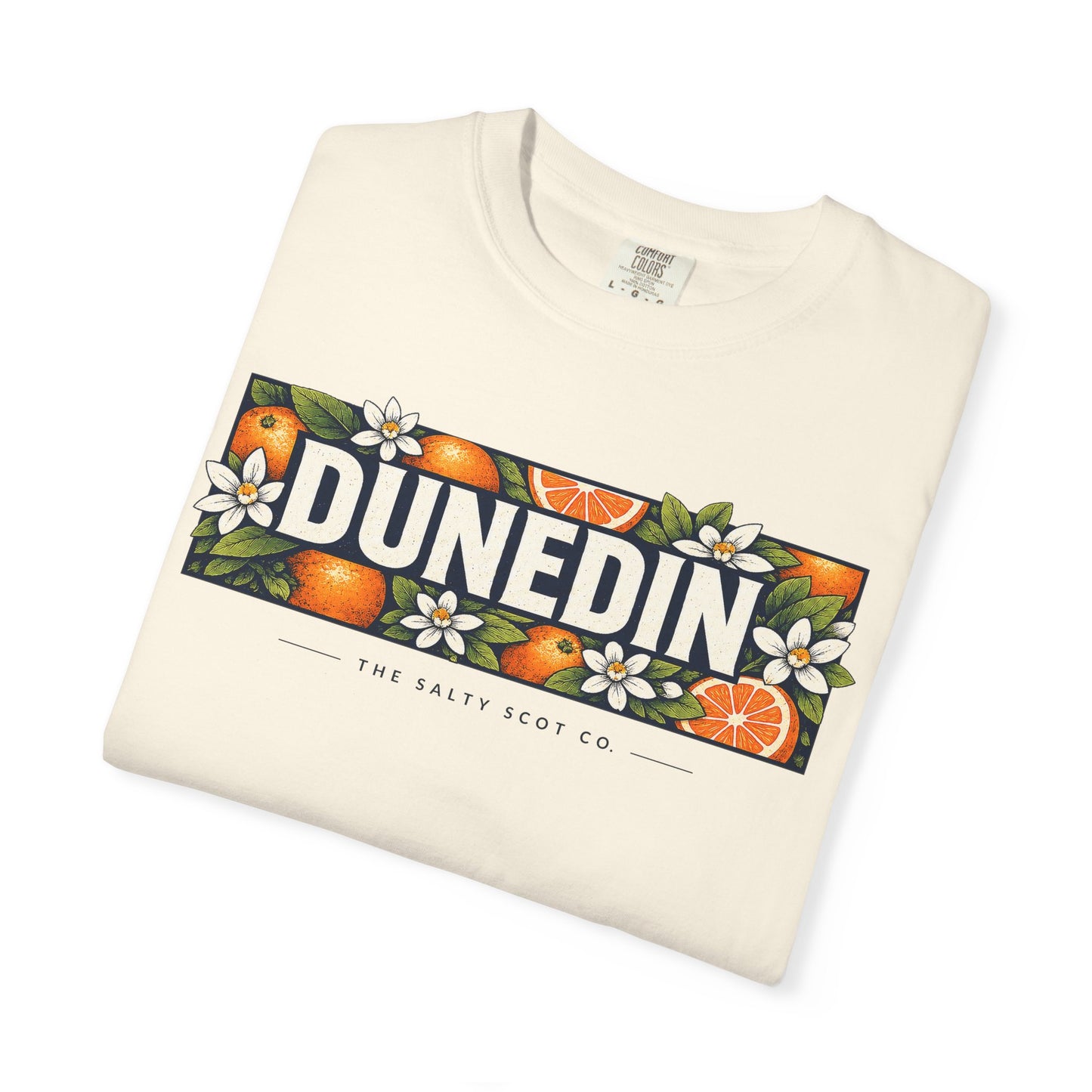 Dunedin Citrus Blossom Tee (Dark) - The Salty Scot Collection