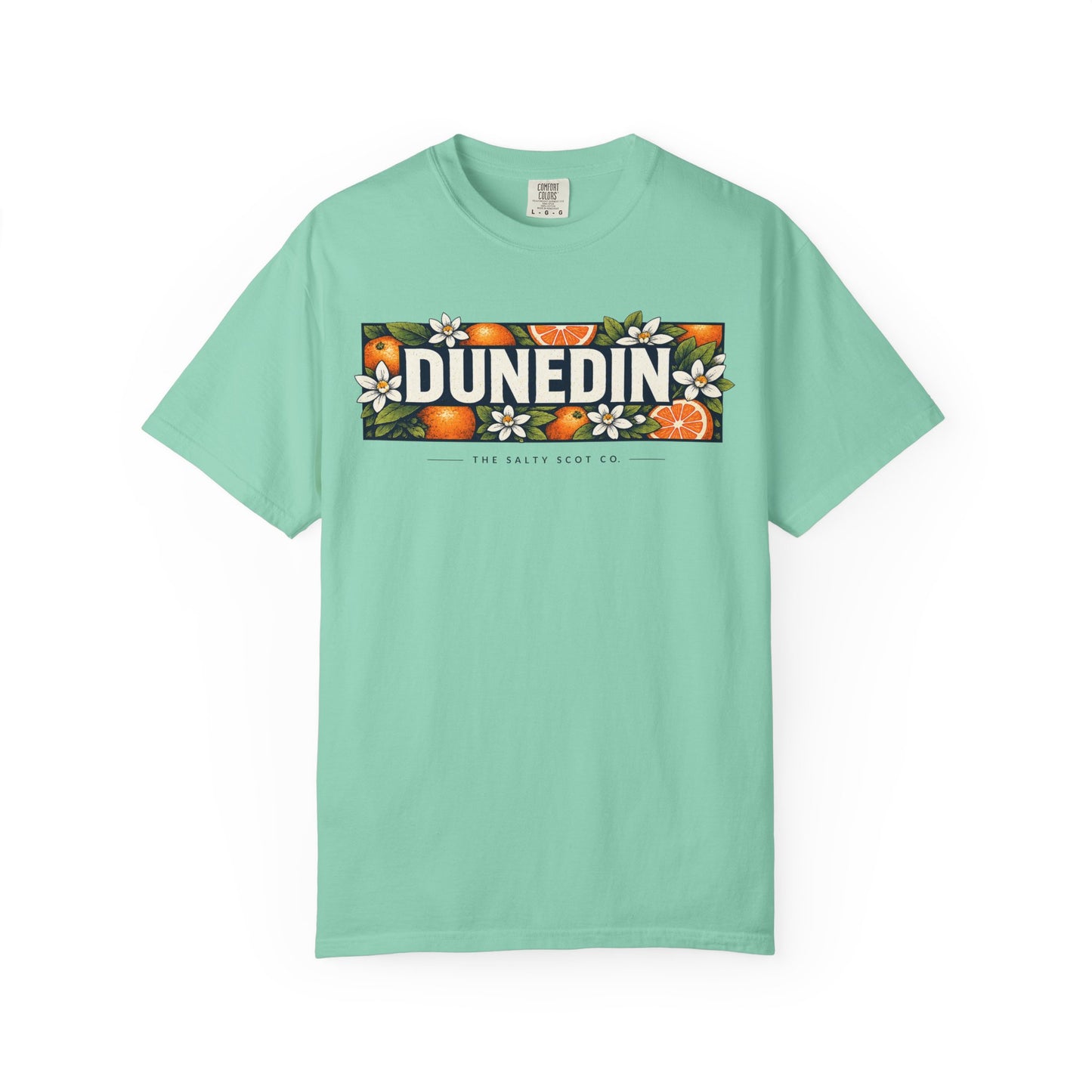 Dunedin Citrus Blossom Tee (Dark) - The Salty Scot Collection