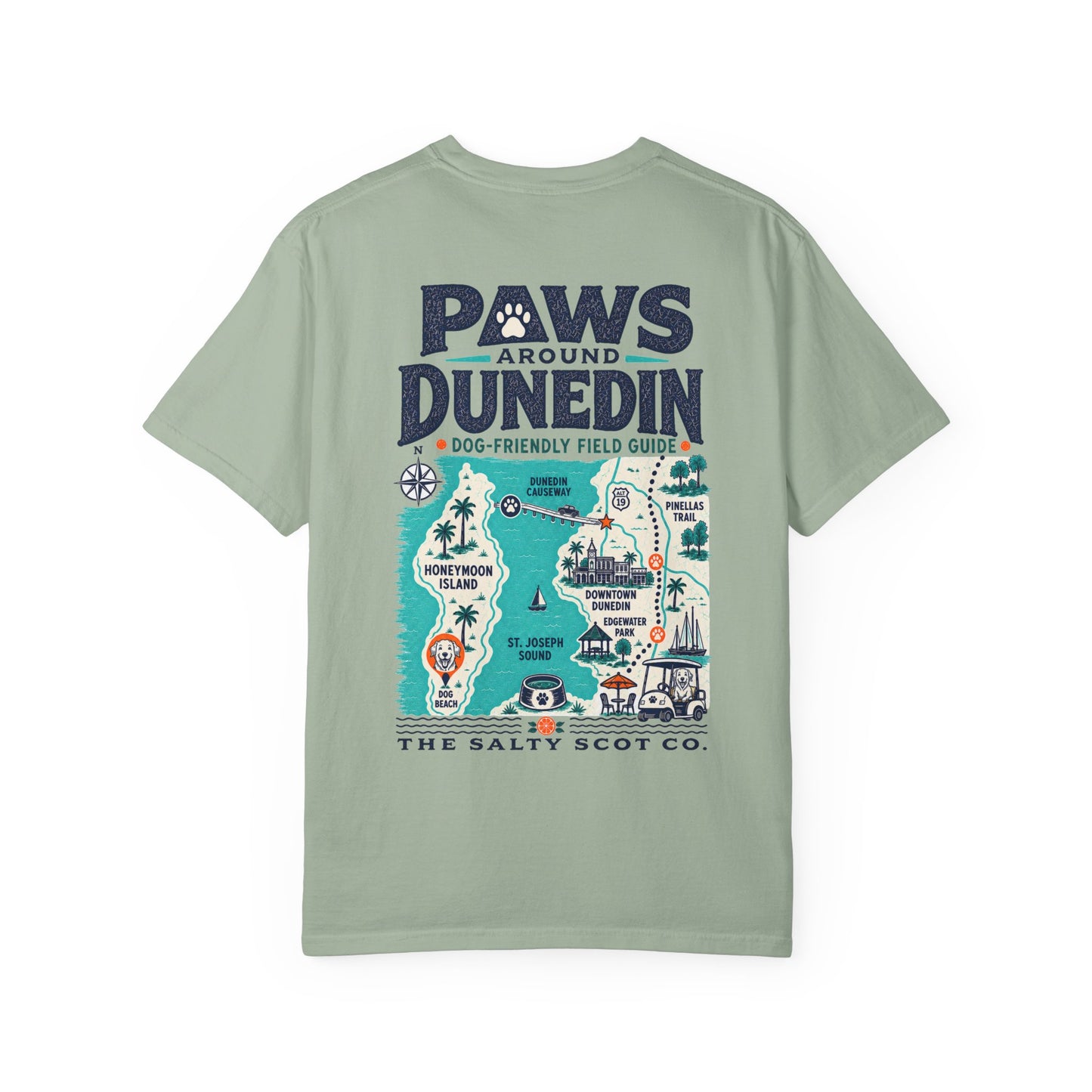 Paws Around Dunedin Dog-Friendly Tee - The Salty Scot Collection
