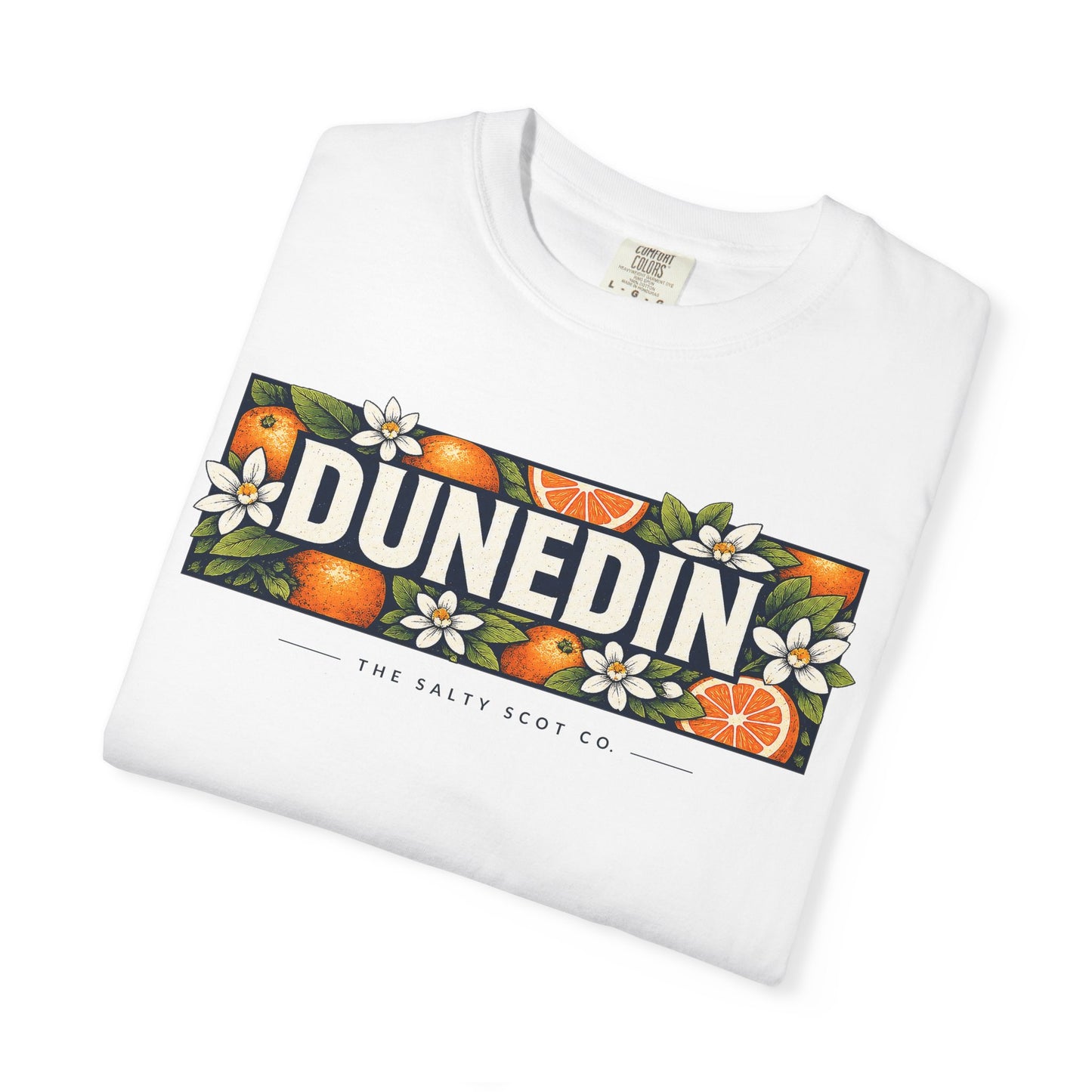 Dunedin Citrus Blossom Tee (Dark) - The Salty Scot Collection